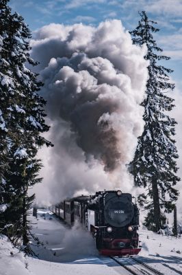 Steam train to Mount Brocken / Landscapes  Fotografie von Fotograf bielefoto | STRKNG