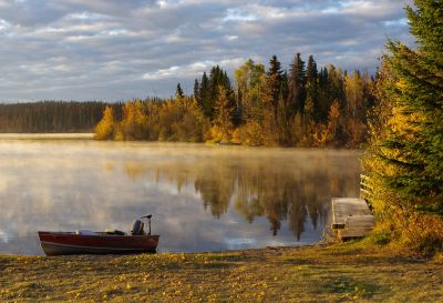 Morning mist on Takysie Lake / Landscapes  Fotografie von Fotograf John Harrop ★1 | STRKNG