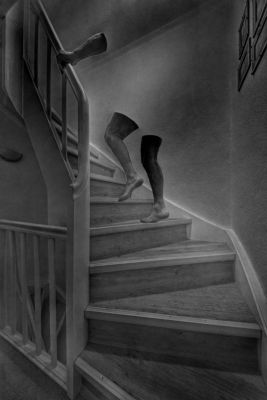 Ghost on stairs / Creative edit  photography by Photographer Franz Hein | STRKNG